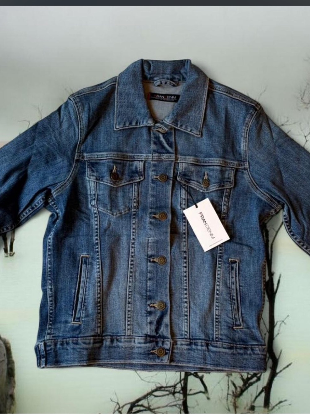 NWT Fran Denim "Halie" Athletic Fit denim jacket size S